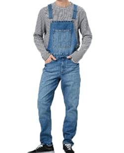 YAODAMAI Herren-Denim-Latzhose Mode lässige Pocket-Jeans einteilige Latzhose von YAODAMAI