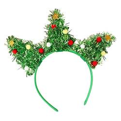 Glänzendes glitzerndes Lametta-Weihnachtsbaum-Haarband, Festival-Stirnband für Teenager, Erwachsene, Party-Aufführungen, Haarzubehör, Glitzer-Haarband für Mädchen, Damen, Glitzer-Haarband für von YAOGUI