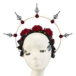 Stirnband mit Stacheln, Gothic-Blume, Kopfschmuck, HaloCrown, Kopfschmuck, HaloCrown, Kopfbedeckung von YAOGUI