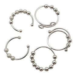 YAOGUI Ringe für Damen und Herren, frei drehbar, Antistress-Perlen, Antistress-Perlen, drehbarer Schmuck, 0.63-0.86in, Kupfer von YAOGUI