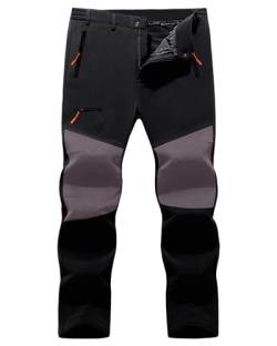 YAOHUOLE Outdoor Hosen Für Herren Wanderhose Herren Wasserdicht Softshellhose Outdoorhose Herren kein Fleecefutter Schwarz M von YAOHUOLE