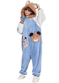 YAOMEI Erwachsene Unisex Jumpsuits, Kostüm Tier Kostüm-Anzug Onesie Nachthemd Schlafanzug Kapuzenpullover Nachtwäsche Cosplay Karton 3D Kigurumi Fastnachtskostuem Party Halloween von YAOMEI