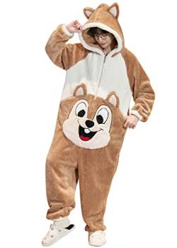 YAOMEI Erwachsene Unisex Jumpsuits, Kostüm Tier Kostüm-Anzug Onesie Nachthemd Schlafanzug Kapuzenpullover Nachtwäsche Cosplay Karton 3D Kigurumi Fastnachtskostuem Party Halloween von YAOMEI