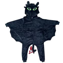 YAOMEI Kinder Unisex Jumpsuits, 2023 Kostüm Tier Onesie Nachthemd Schlafanzug Kapuzenpullover Nachtwäsche Cosplay Kigurum Fastnachtskostuem Weihnachten Halloween von YAOMEI