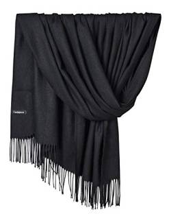 YAOMEI Unisex Damen Herren Schal Schlauchschal, 2018Winter Feinstrick Halstücher Stolen Umschlagtücher Schal Warmes Halstuch (78.74 * 27.56 Zoll (200cm * 70cm), Schwarz) von YAOMEI