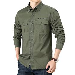 Herren Tactical Hemd Militär Hemd Funktionshemd Outdoor Langarm Hemd Atmungsaktiv Armee Hemd Männer Freizeithemde Angelhemd Arbeitshemd Cargo Shirts Frühling Herbst Lose Langarmhemd mit Taschen von YAOTT