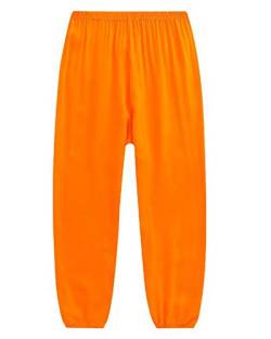 YAOTT Damen Super weich Leichte Haremshose Hippie Yoga-Hose Pumphose Pluderhose Sommerhose Orange XL von YAOTT