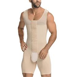 YAOTT Herren Bauchweg Unterhose Bauchkontrolle Shapewear Schlankheits Body Bodysuit Männerbody Kurzarm Unterhemd Hohe Taille Body Shaper Boxershorts Figurformend Unterwäsche Nahtlose Jumpsuit von YAOTT