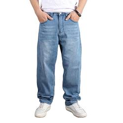 YAOTT Herren Jeans Hose Denim Stretch Regular Fit Jeanshose Tapered Jeans Stretchhose Jeanshose Sweathose Freizeithose,Blau,30 von YAOTT