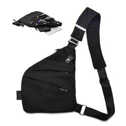 YAOZUP Diebstahlsichere Reisetasche, Diebstahlsichere Umhängetasche, Multi-Pocket Brusttasche für Damen und Herren, Anti Diebstahl Tasche, Diebstahlsichere Tasche für Wandern Joggen Radfahren von YAOZUP