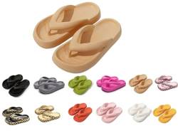 YAQUEKOU Badeschuhe Herren Damen Flip Flops Cloud Slides Slippers Badeschlappen Cloudyzz Schlappen Wolke Hausschuhe Gummi Home Slippers rutschfeste Pantoletten Sommer Garten Badelatschen von YAQUEKOU