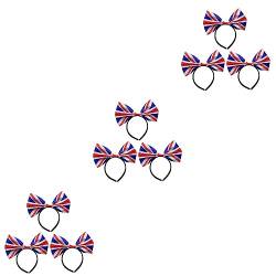 YARNOW 9 Stk Stirnband England Flagge Bogenkopf Haarbänder Mit Britischer Flagge Haarreifen Stirnbänder Mit Britischer Flagge Großbritannien Partydekoration Satin Weihnachten Pailletten von YARNOW