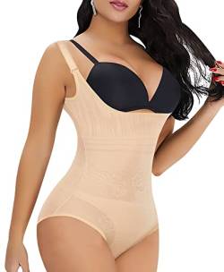 Shapewear Body für Frauen Bauchkontrolle Offene Brust Shaping Bodysuits Nahtlos Ganzkörperformer, nude, 48 von YARRCO