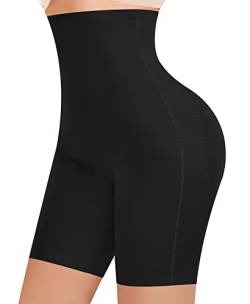 YARRCO Bauchweg Unterhose Damen Shapewear Miederhose Hohe Taille Figurformende Unterwäsche Leggings Body Shaper Miederpants (Schwarz, M) von YARRCO