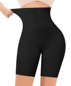 YARRCO Bauchweg Unterhose Damen Shapewear Spitze Miederhose Figurformende Unterwäsche Hohe Taille Miederpants (Schwarz, M) von YARRCO