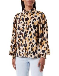 Y.A.S Damen YASALIRA LS Shirt S. NOOS Bluse, Black/AOP:New Leo, Small von YAS