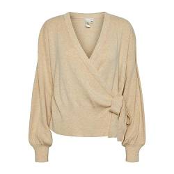 Y.A.S Damen YASASSI LS WRAP Knit Cardigan S. NOOS Wickelpullover, Birch, Large von YAS