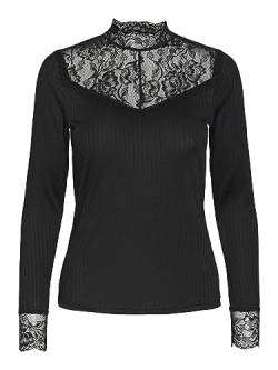 Y.A.S Damen YASBLACE LS TOP S. NOOS Langarmshirt, Black, Medium von YAS