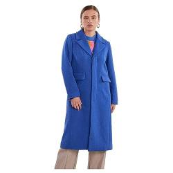 Y.A.S Damen YASLIMA LS Wool Mix Coat S. NOOS Wollmantel, Federal Blue, XL von YAS