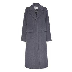 YAS Damen Yaslima Ls Wool Mix Coat S. Noos, Medium Grey Melange, XXL von YAS