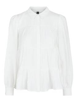 YAS Damen Yaspala S. Noos L S Shirts, Star White, L EU von YAS