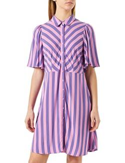 YAS Damen Yassavanna 2/4 Shirt Dress S. Noos Kleid, Orchid/Stripes:aster Purple, L EU von YAS