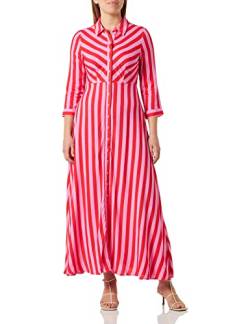 YAS Damen Yassavanna Long Shirt Dress S. Noos Kleid, Cyclamen/Stripes:bittersweet, XS EU von YAS