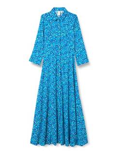 YAS Damen Yassavanna Long Shirt Dress S. Noos Kleid, Pool Green/Aop:polly Print, XL EU von YAS