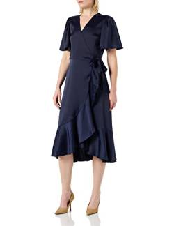 YAS Damen Yasthea 2/4 Midi Wrap Dress S. Noos Kleid, Evening Blue, S EU von YAS