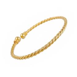 YAZILIND Einzigartiges Design Doppelkettenzug Spiral Art Frauen Mädchen Gold überzogenes justierbares Armband Hochzeit Schmuck Geschenk von YAZILIND