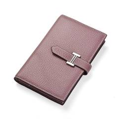 YBRAVO Damen-All-Match-Leder-Geldbörsen, RFID-blockierend, für den täglichen Gebrauch, großes Fassungsvermögen, Damen-Handy-Clutch (Color : Purple) von YBRAVO