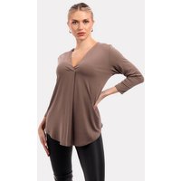 YC Fashion & Style Blusenshirt Blusenshirt mit V-Ausschnitt (1-tlg) in Unifarbe von YC Fashion & Style