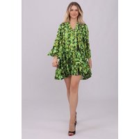 YC Fashion & Style Tunikakleid "Tropisches Flair Tuniika Kleid mit Abstract Print und Flattervolant" Alloverdruck, Boho, Hippie von YC Fashion & Style