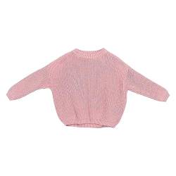 Solide Strickpullover für Babys, Jungen, Baumwolle, langärmelig, Pullover, Oberteil, Herbst- und Winterkleidung O Strickjacke Mädchen (Watermelon Red, 3 Years) von YCBMINGCAN