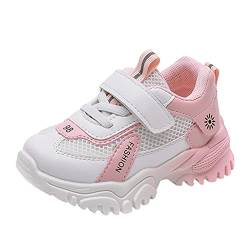 YCBMINGCAN Kinder Kleinkind Sport Mädchen Mesh Baby Turnschuhe Schuhe Kinder Jungenschuhe rutschfeste Babyschuhe (Pink, 31) von YCBMINGCAN