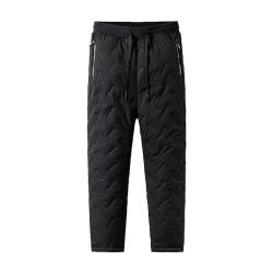 Verdickte Lässige Warme Fleece-jogginghose, Unisex Lambswool Fleece-Lined Joggers, Winter Fleece Active Warm Thick Pants (DE/NL/SE/PL, Alphanumerisch, 5XL, Regular, Regular, Black (Straight Pants)) von YCYATS