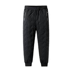 Verdickte Lässige Warme Fleece-jogginghose, Unisex Lambswool Fleece-Lined Joggers, Winter Fleece Active Warm Thick Pants (DE/NL/SE/PL, Alphanumerisch, L, Regular, Regular, Black (Jogging Pants)) von YCYATS