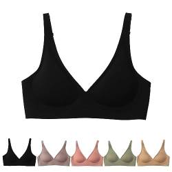 YCYATS Ballanda BH, Lavania - Nahtloser Premium Komfort BH Push Up, Invisible Comfortable Wireless Bra (M, Black) von YCYATS