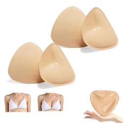 YCYATS Monoka Push Up Pads, Selbstklebender BH Push Up, Doppelseitig Klebende Pushup Nippelcover (2paar Beige, C-D Körbchen) von YCYATS