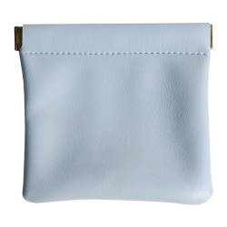 Kleine Make-up-Tasche für Geldbörse, kleine Kosmetiktasche, tragbare Reise-Make-up-Tasche, wasserdicht, PU-Leder, Make-up-Tasche mit Griff, blau, L:11.5*11.3cm von YCYUYK