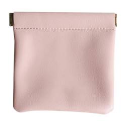 Kleine Make-up-Tasche für Geldbörse, kleine Kosmetiktasche, tragbare Reise-Make-up-Tasche, wasserdicht, PU-Leder, Make-up-Tasche mit Griff, rose, S:7.5*8.3cm von YCYUYK