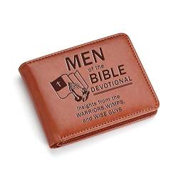 YDJFCCTD Bibel-Retro-Geldbörse mit 2 Ausweis-Fenstern, großes Fassungsvermögen, mit 8 Kartenfächern, Herren-Geldbörse, schlanke Falttasche, Herren-Bibel, Minimalismus von YDJFCCTD