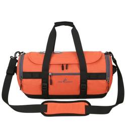 Reisetasche mit großem Fassungsvermögen, wasserdichte und diebstahlsichere Sporttasche, Fußball-Trainingstasche, orange, 45 * 25 * 25 cm von YEAMKE