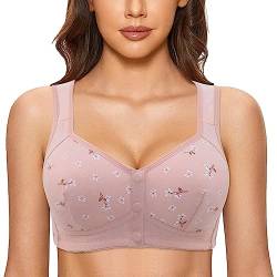 YEBIRAL Damen BH ohne Bügel Große Größen Still-BH Push Up Vorderverschluss Minimizer BH Bequem Breiten Trägern Schlaf BH Vollständige Abdeckung Bustier Cup Bra Unterwäsche Frauen Schalen BH XS-5XL von YEBIRAL