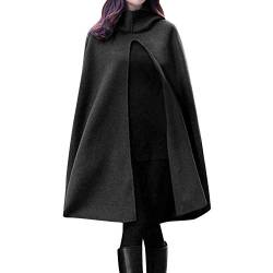 YEBIRAL Damen Gothic Mittelalter Solide Ärmellos mit Kapuze Lange Outwear Mantel Kapuzenumhang Robe Umhang Ritter Fancy Cosplay Kostüme von YEBIRAL