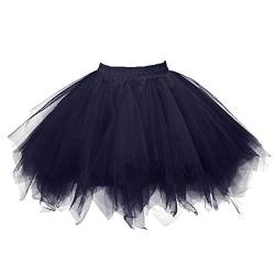 YEBIRAL Damen Tutu Tüllrock Unterrock Rock 50er Rockabilly Petticoat Vintage Blase Tütü Ballet Tanzrock Ballkleid Kurz Rock Retro Faschingskostüme für Karneval Party Kleid von YEBIRAL