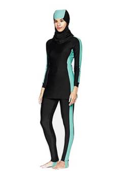 YEESAM New - Full Cover Bescheidene Badebekleidung Modest Muslim Swimwear Beachwear Burkini für muslimische Frauen (XXL, abnehmbare Hijab) von YEESAM
