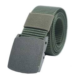 YEHMAN Unisex Gürtel Nylon Belt militärisches Design, mit Kunststoff Schnall Verstellbarer Länge 120 cm Breite ca. 3.8 cm - Kaki von YEHMAN