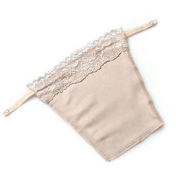 YEKEYI Damen Spitzenweste zum Anklippen, beige, One size von YEKEYI