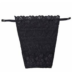 YEKEYI Dekolleté Cover Up für Frauen Spitze Camisole Clip-on Mock Snappy BH Einsatz Overlay Modesty Panel Weste, Cz Schwarz, 34 von YEKEYI